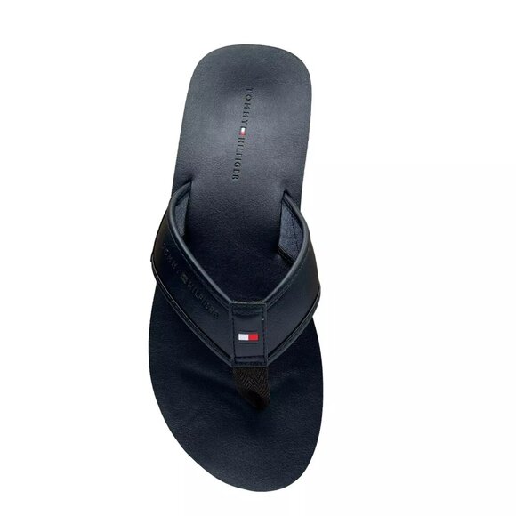 Tommy Hilfiger Dracon Men’s Thong Sandals Size 12 Navy Blue Stylish/Casual Style - Picture 1 of 12